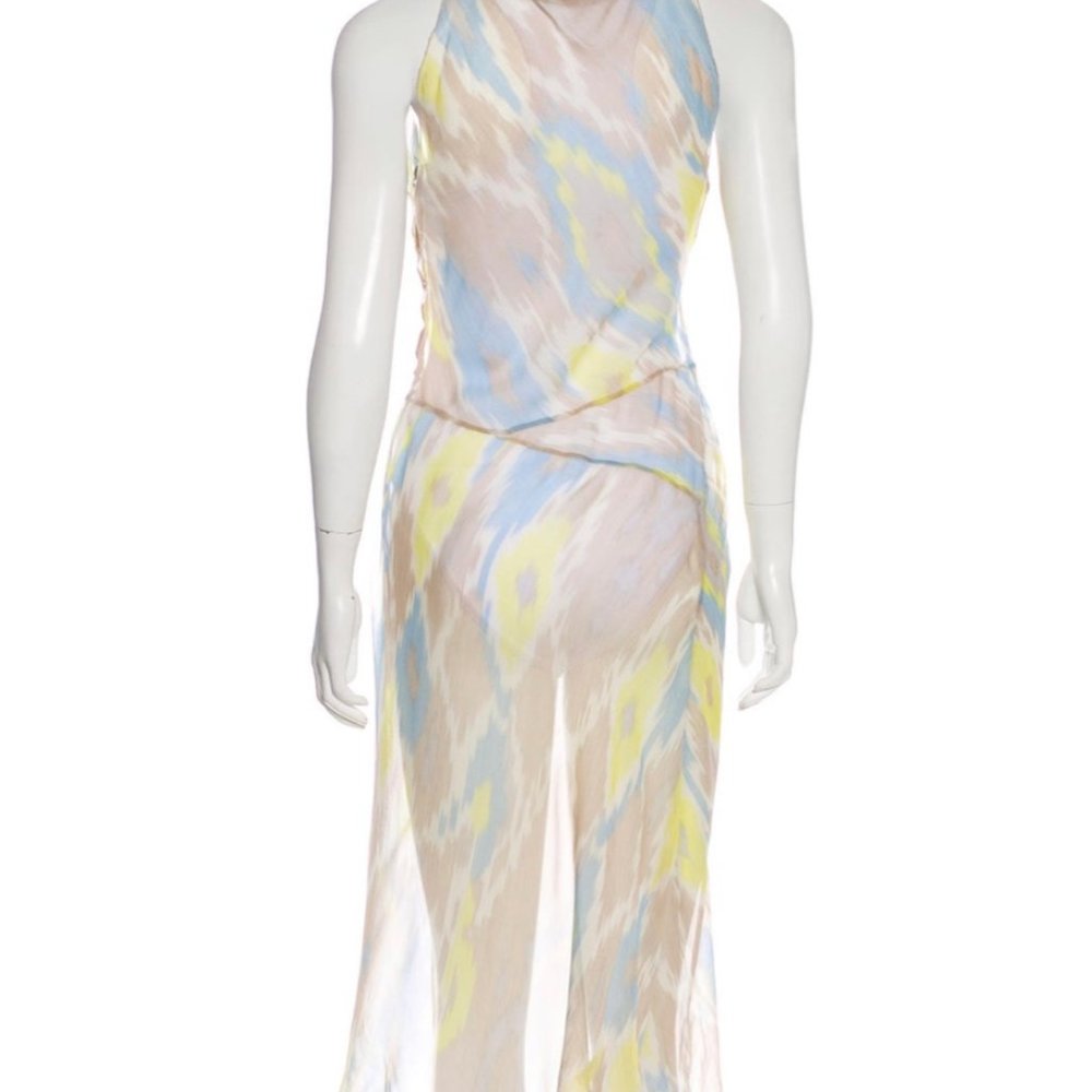 ALBERTA FERRETTI [6] Printed silk dress - Picture 3 of 4